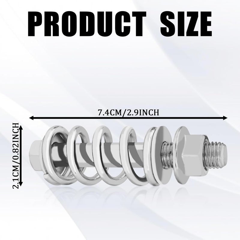 SamWinGear 2Sets Exhaust Manifold Bolts Muffler Repair Kit M10x1.5 MM Steel Exhaust Bolts and Nuts Flange Repair Kit with Springs for Exhaust Manifold Gasket Reduce Vibration Universal Car Accessories - Image 2